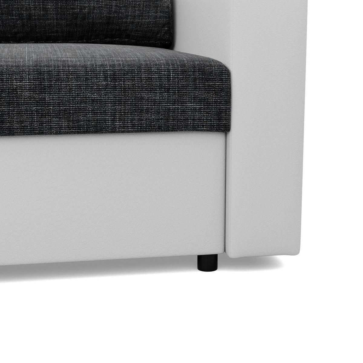 LOUNGESESSEL LUNA, BONELL, Schwarz + Grau - Schwarz/Grau, Textil (83/92/92cm)