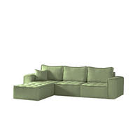 ECKSOFA Sande In Alpine - Hellgrün, Holzwerkstoff/Textil (292/192cm) - Fun Möbel