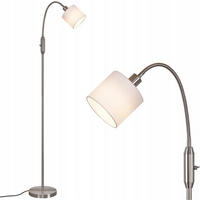 STEHLAMPE Seraphina 12/12/163 cm - Silberfarben, Textil/Metall (12/12/163cm) - ZMH