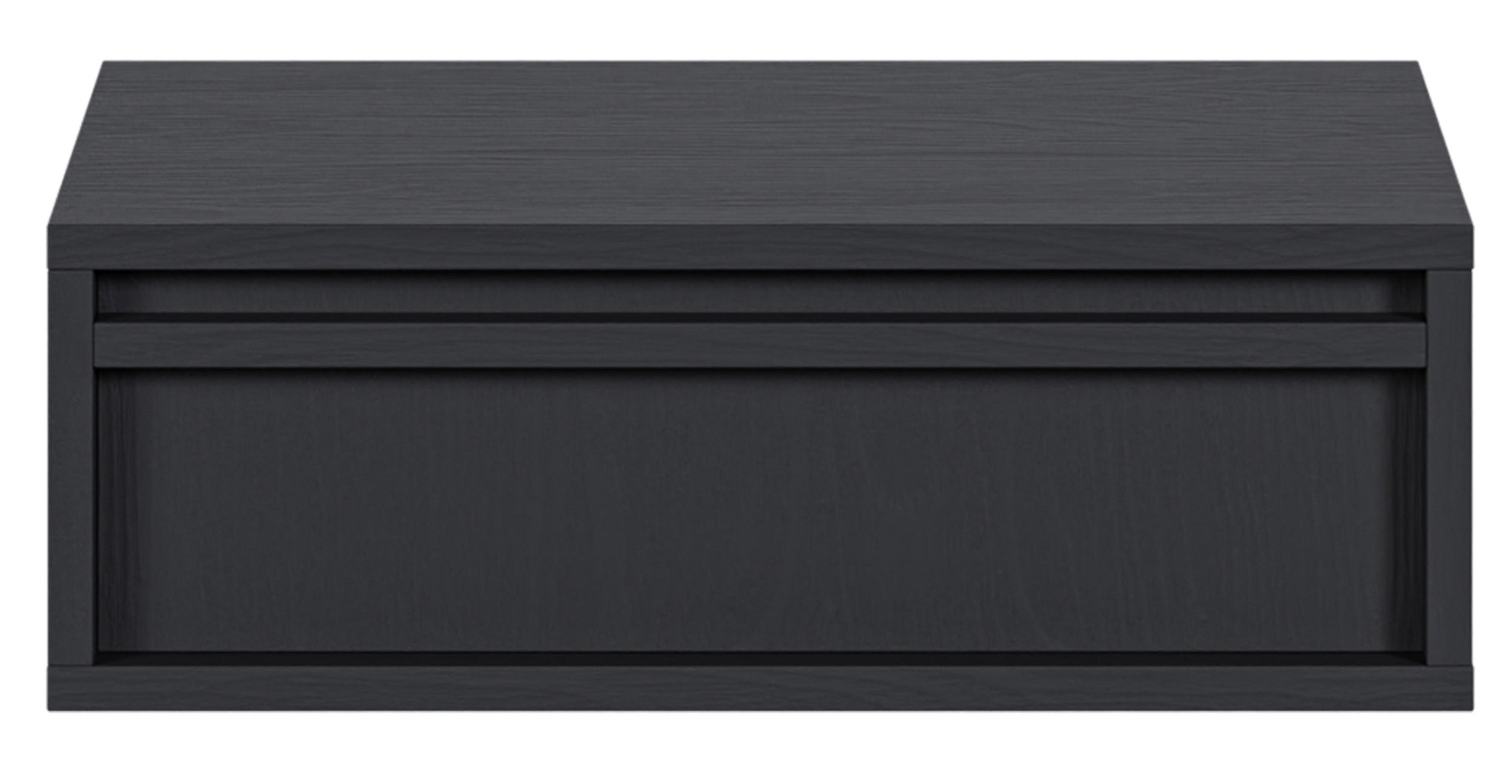 NACHTSCHRANK Evo Schwarz 50 cm - Anthrazit, Holzwerkstoff (50/17/34cm) - Selsey