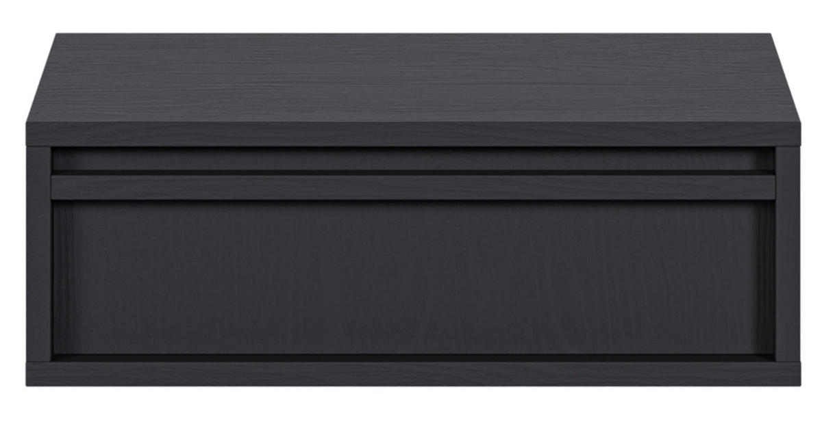 NACHTSCHRANK Evo Schwarz 50 cm - Anthrazit, Holzwerkstoff (50/17/34cm) - Selsey