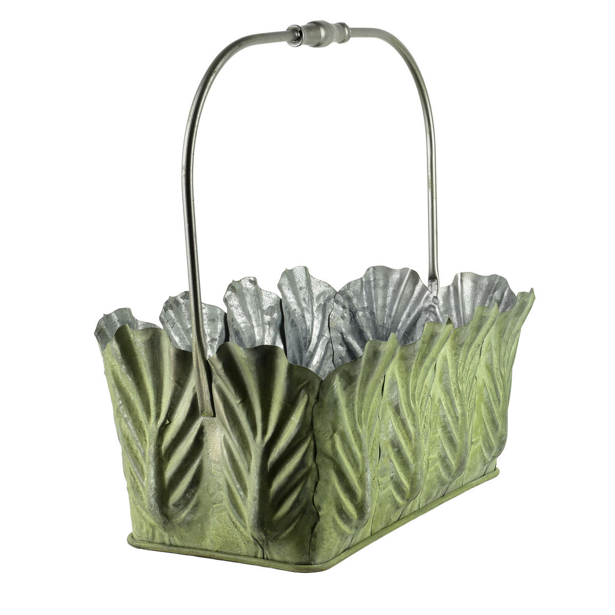 BLUMENTOPF Marina Grün 40/24/17 cm Metall - Grün, Metall (24/17/40cm) - Mondex