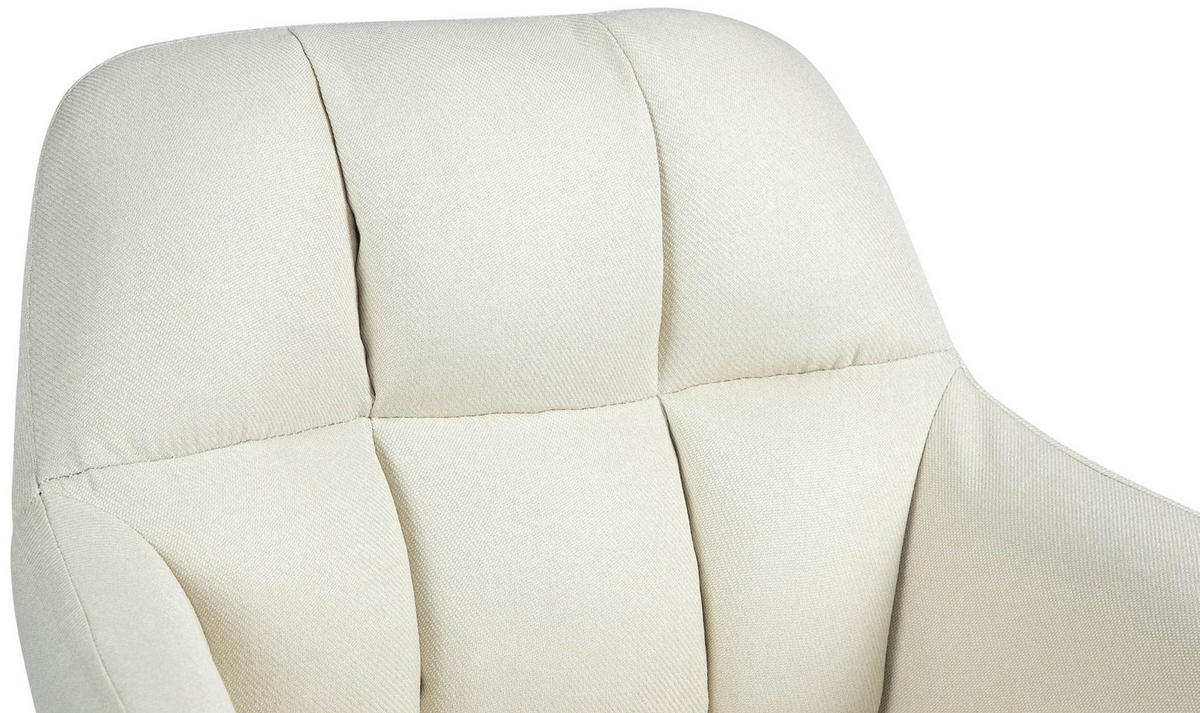 BARHOCKER Stoff creme - Chromfarben/Creme, Textil (57/97/59cm) - CLP