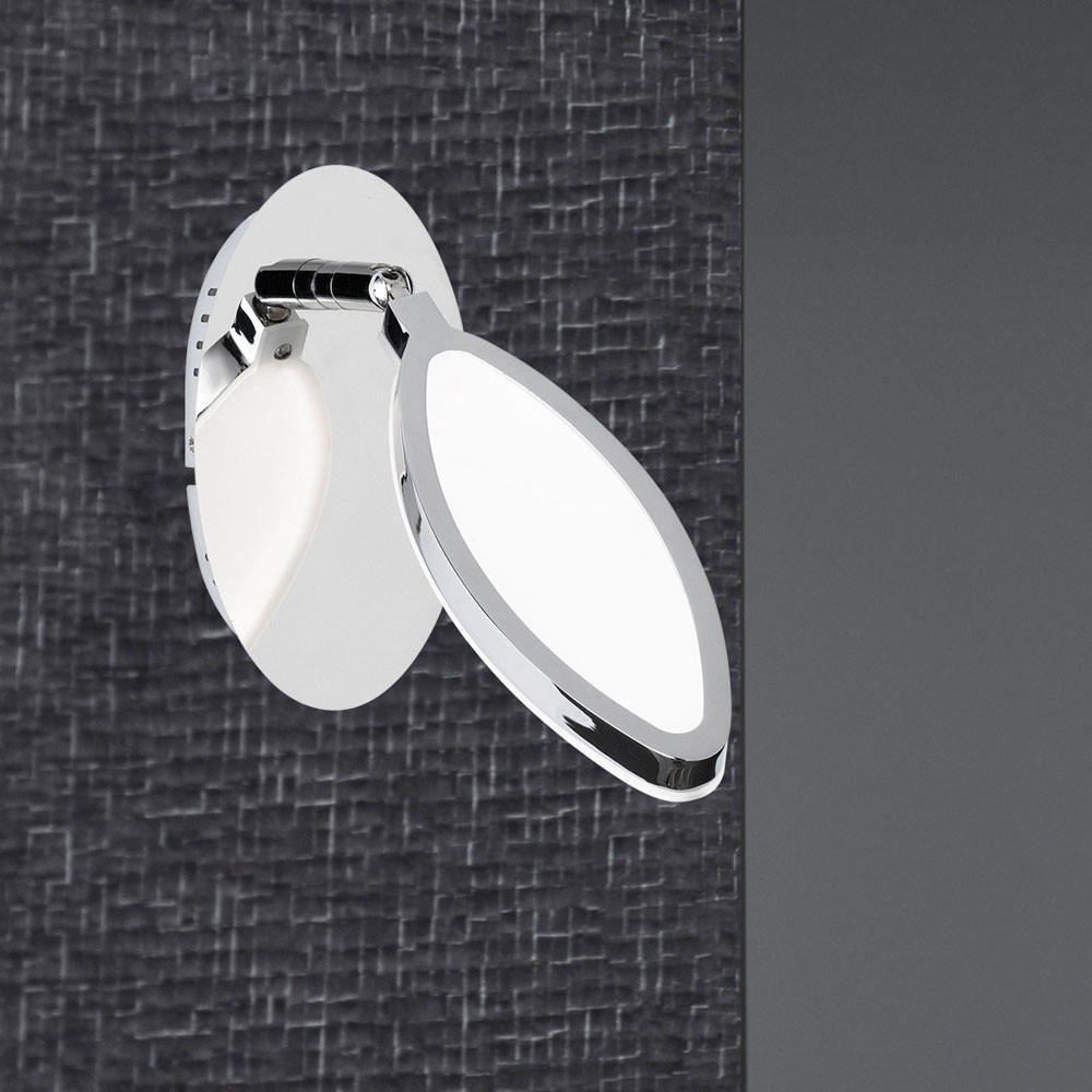 LED WANDLEUCHTE Charlize Silber Chrom - Silberfarben, Glas (15.5/16/19cm) - Wofi