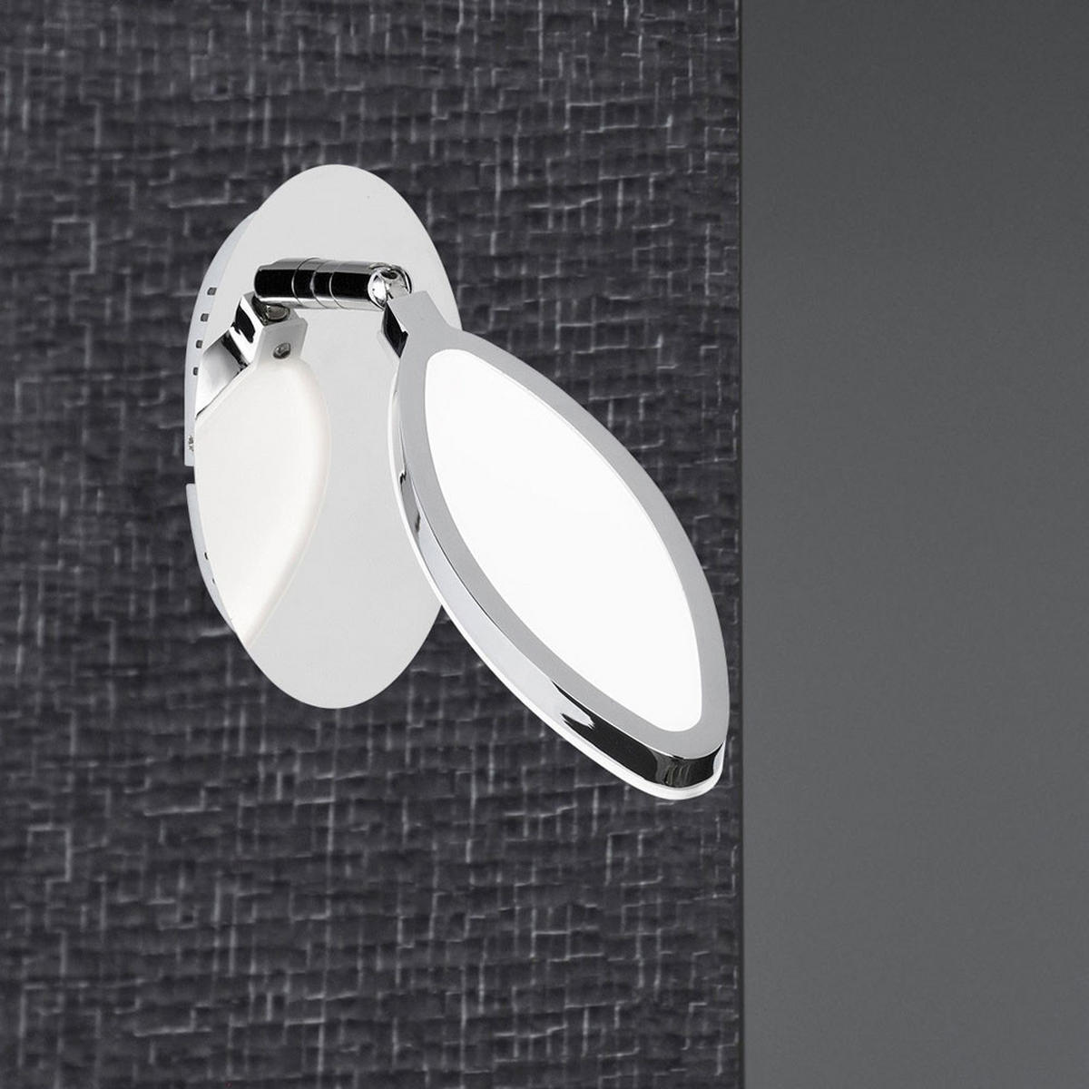 LED WANDLEUCHTE Charlize Silber Chrom - Silberfarben, Glas (15.5/16/19cm) - Wofi