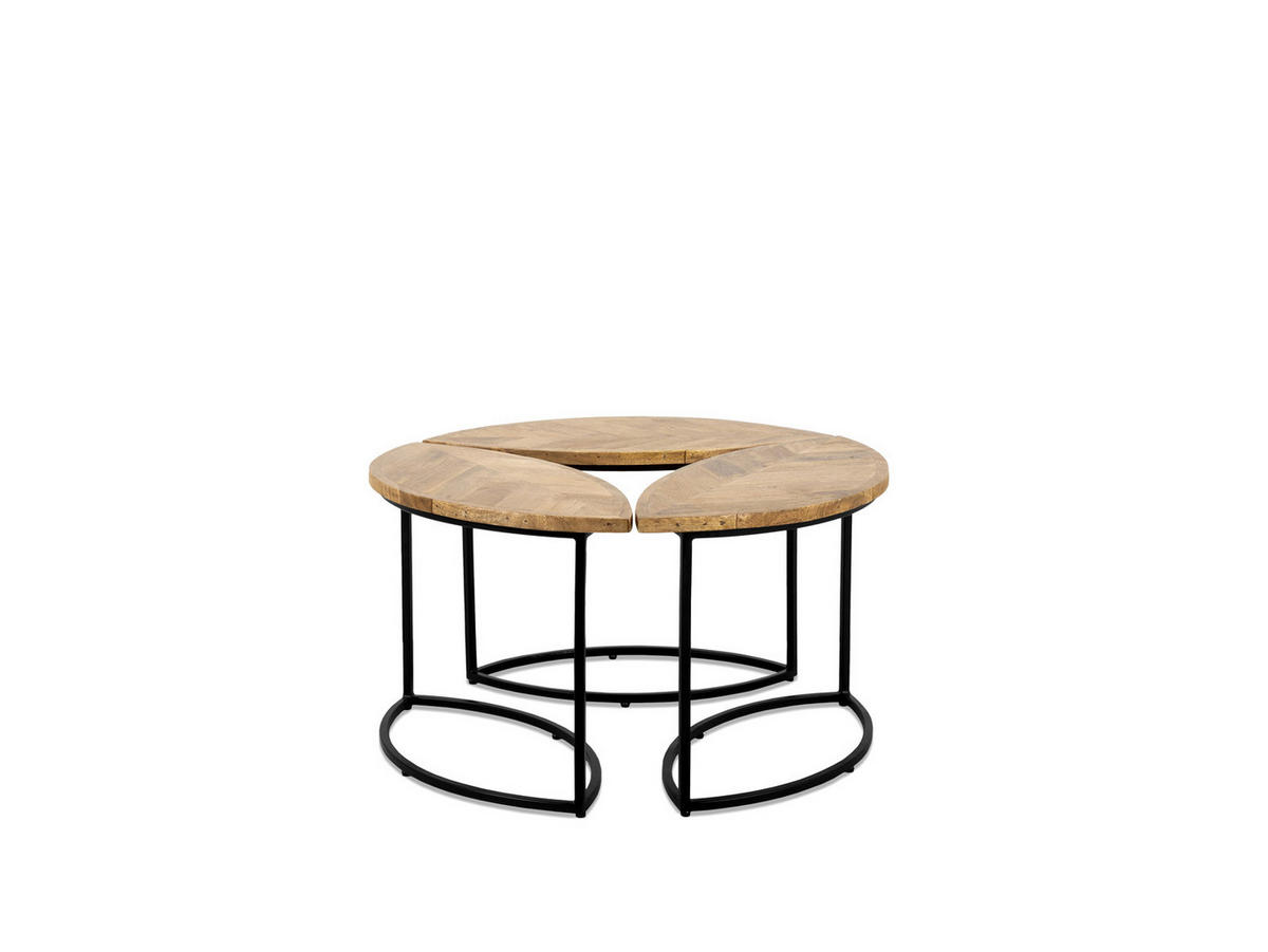 COUCHTISCH Leaves Mangoholz 80 cm / 45 cm Natur - Naturfarben, Holz (45/80/80cm)