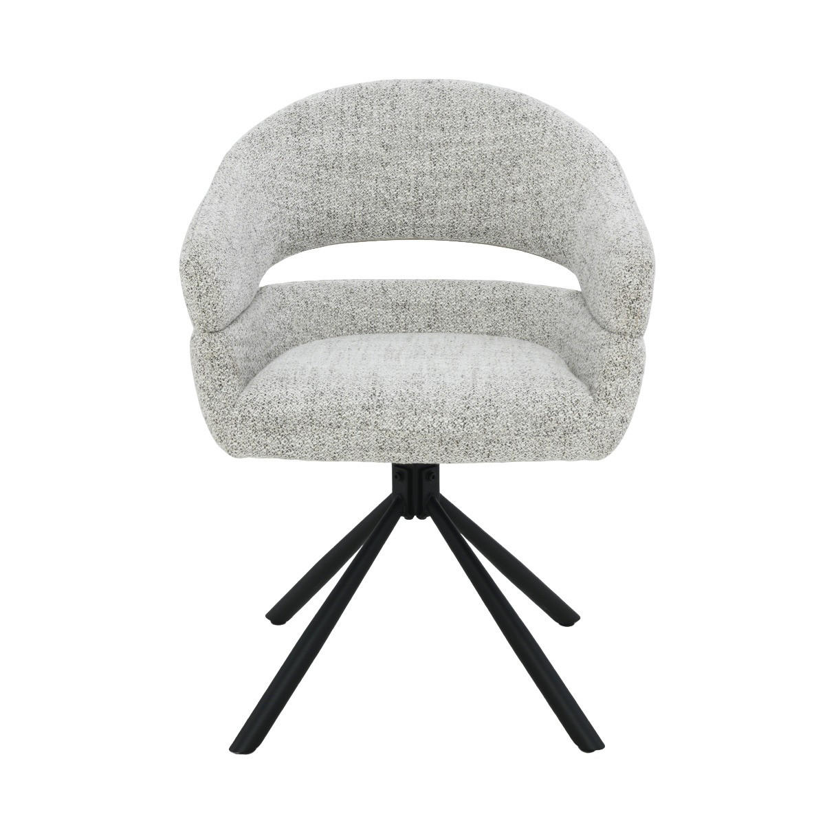 ESSZIMMERSTUHL 2 Er Set aus Stoff, light grey - Hellgrau, Textil (62/85/58cm) - Livingfurn