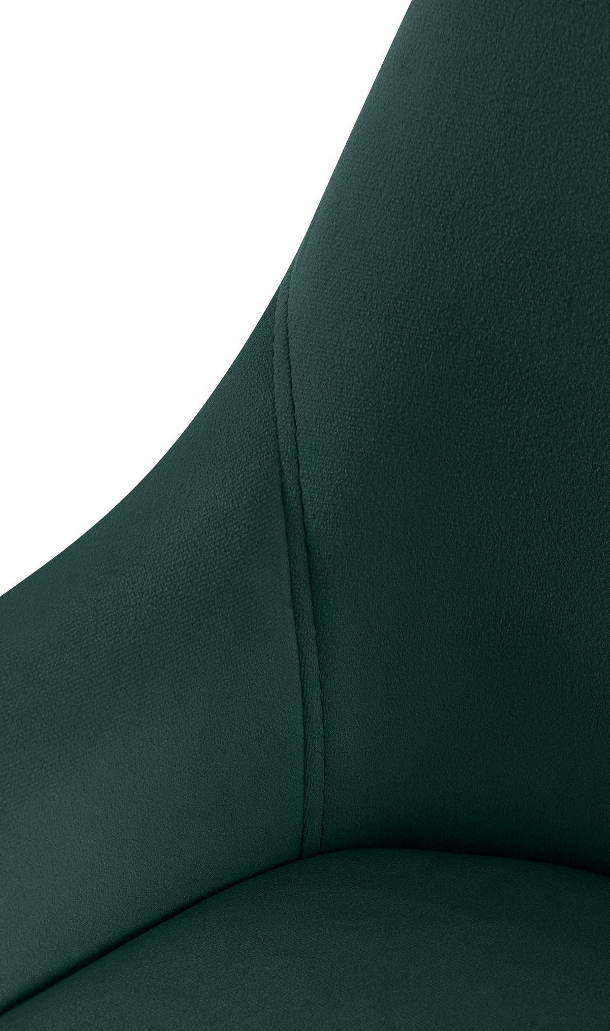 STUHL Samt Grün - Schwarz/Grün, Textil (50/86/53cm) - CLP