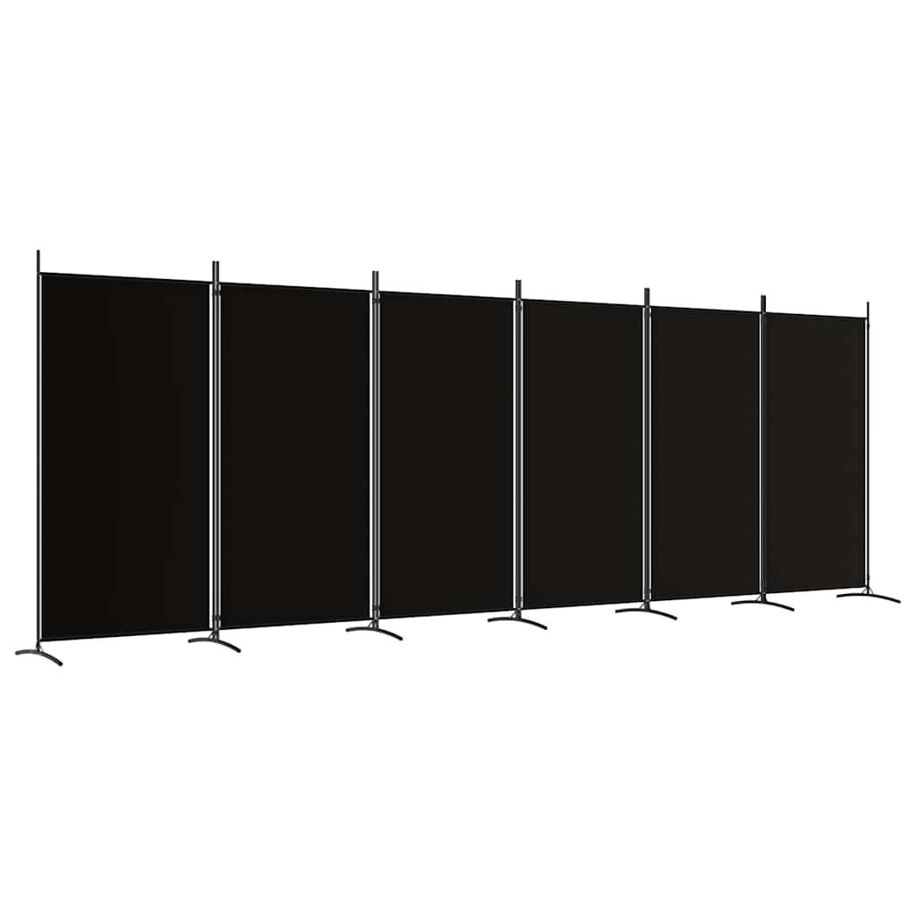 vidaXL Paravent, Schwarz 520x180x50 cm