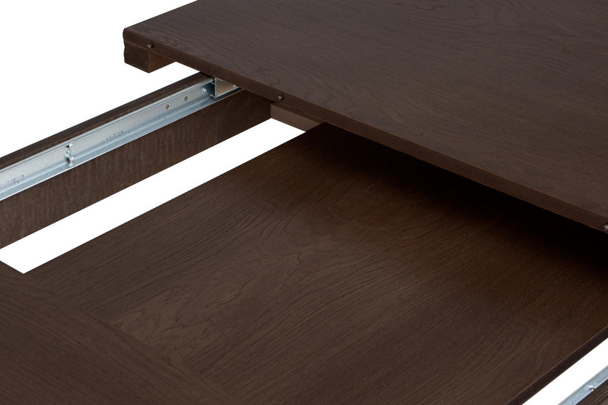 ESSTISCH COSPE ausziehbar bis 300cm, Walnuss dunkel - Walnussfarben, Holz (200/77/100cm) - KONSIMO®