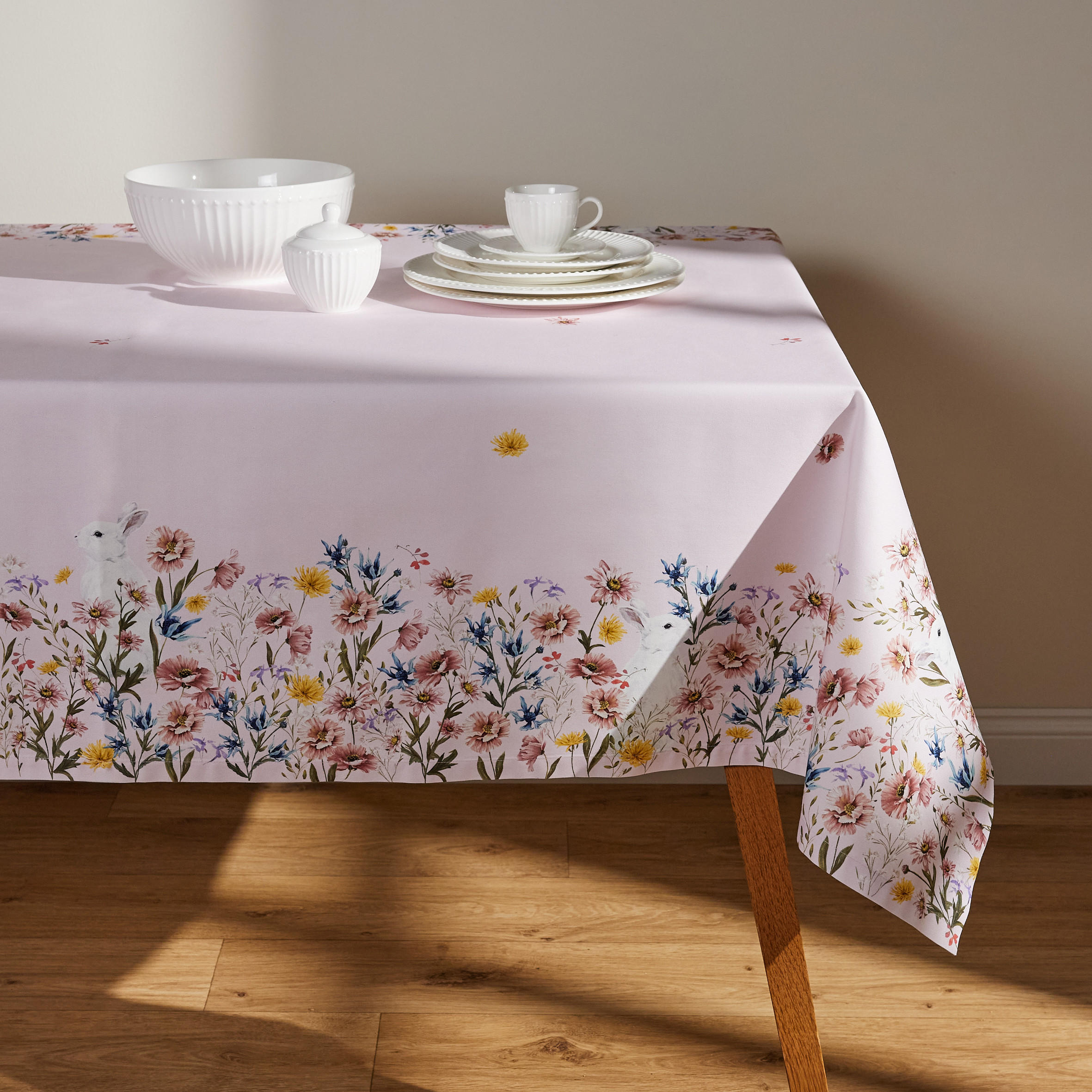 TISCHDECKE Sirsobunny - Rosa, Textil (180/130/1cm) - home&you