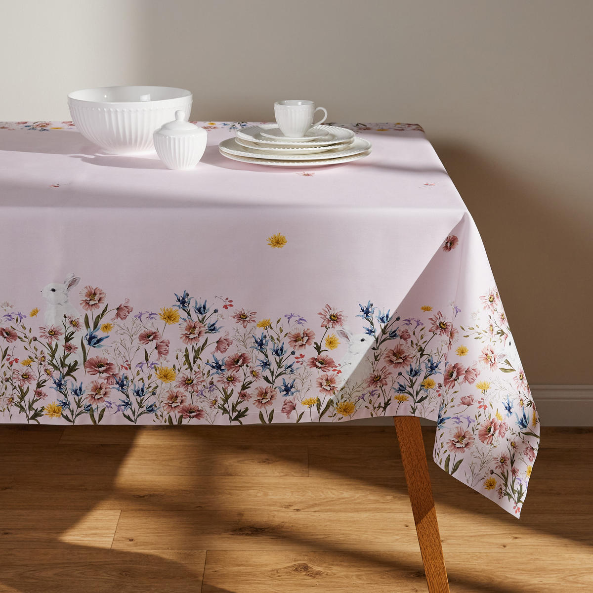 TISCHDECKE Sirsobunny - Rosa, Textil (220/150/1cm) - home&you
