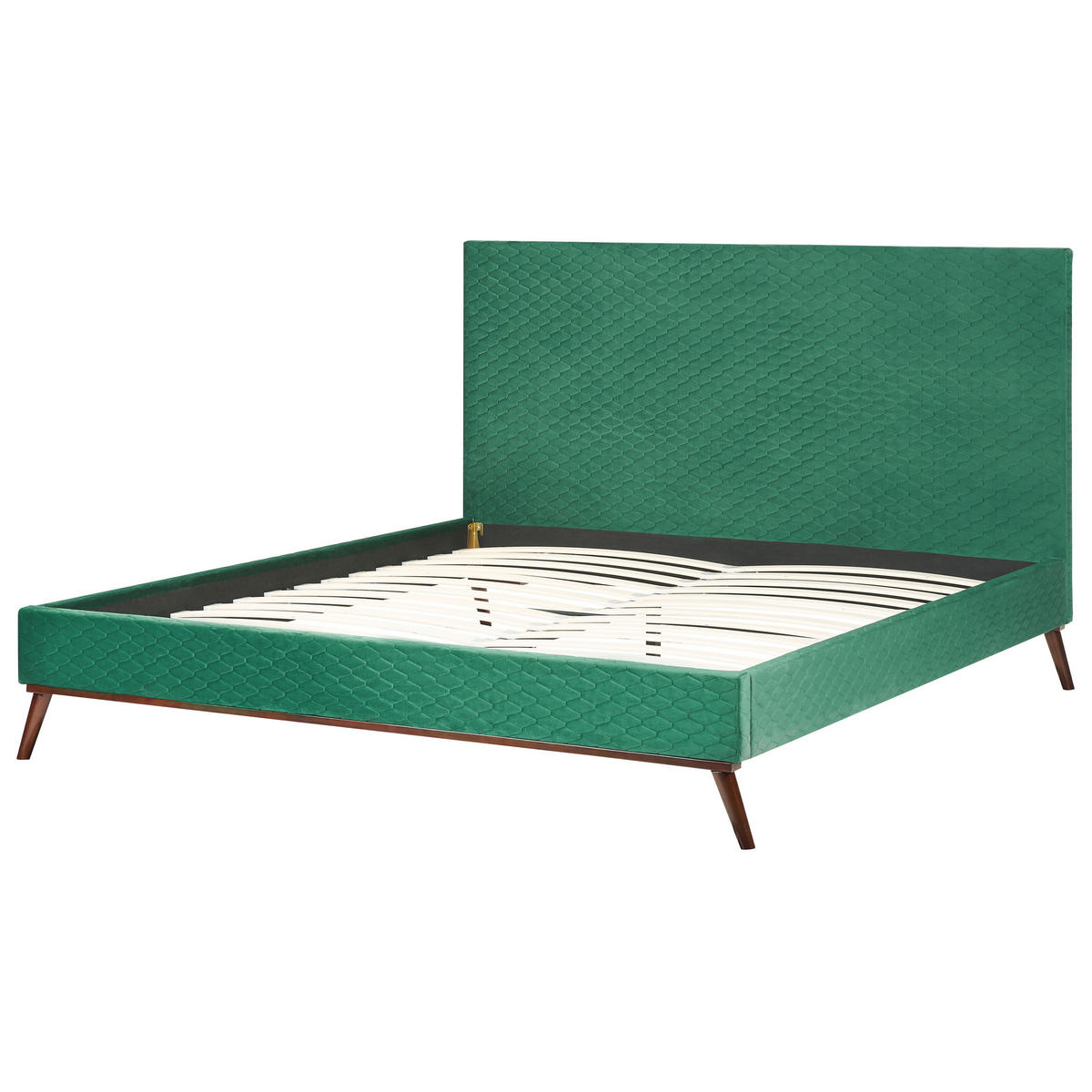 POLSTERBETT 180/200cm Grün Bayonne - Grün, Textil (180/200cm) - Beliani