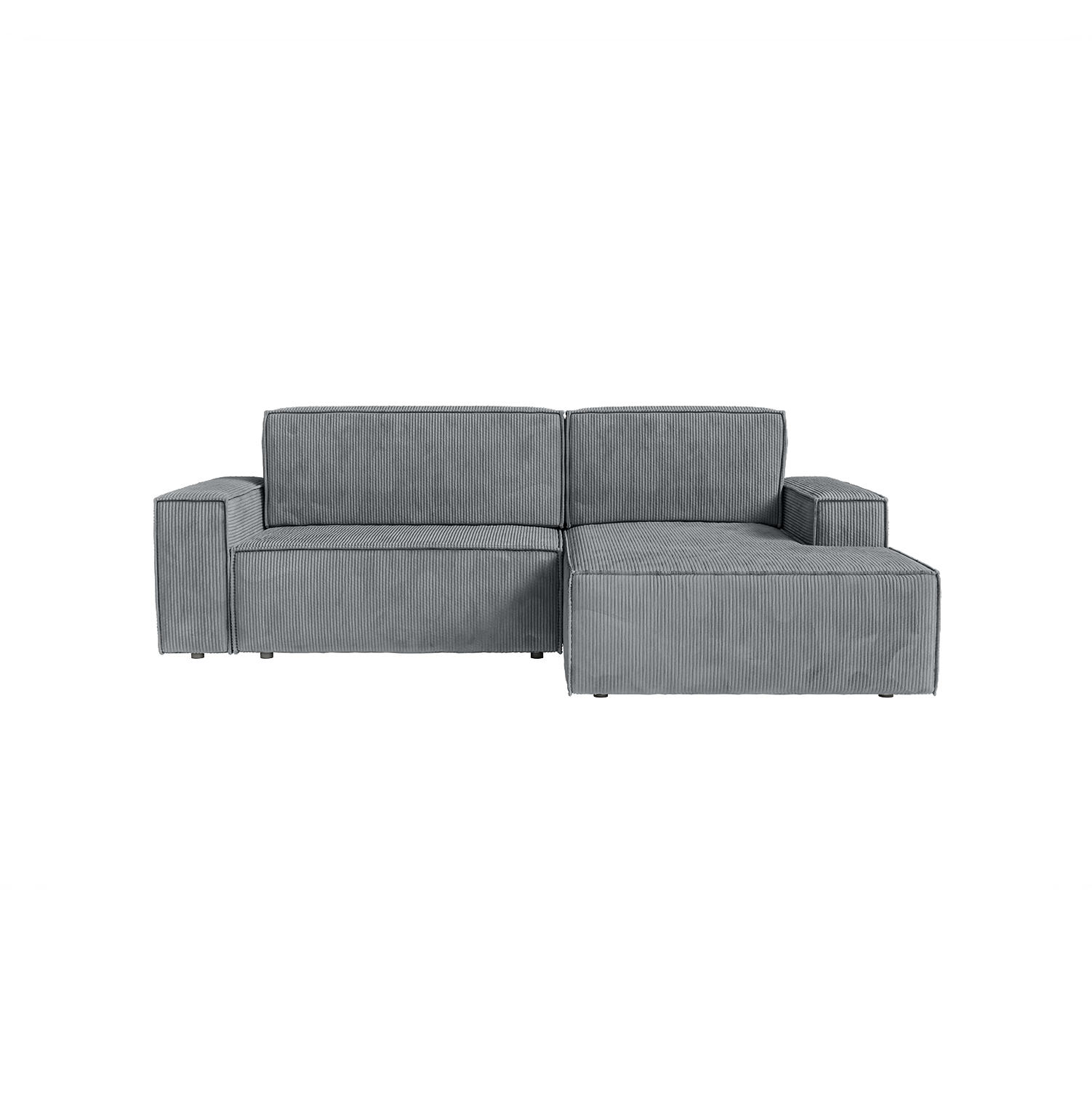 ECKSOFA Kokko mit Schlaffunktion, Grau - Grau, Textil (267/167cm) - Fedve