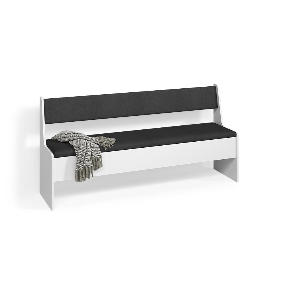 Livinity® LAVICE DO JÍDELNY DO ROHU Tiberio Bílá 41.5 x 166.6 cm