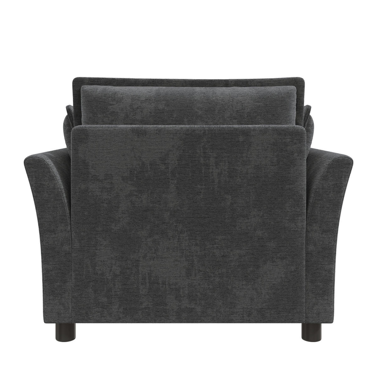 SESSEL Lounge, Grau, Chenille, Armlehnen, Rückenpolster - Grau, Textil (81/87/90cm)
