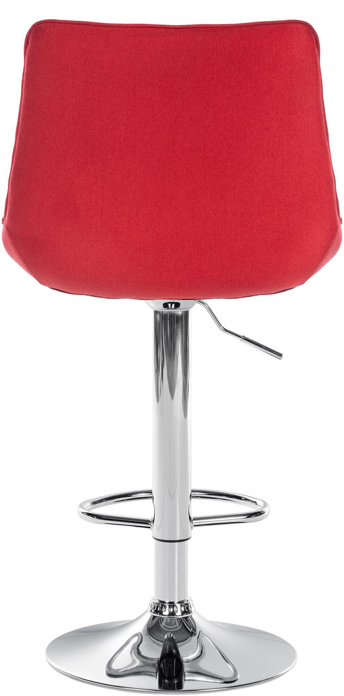 BARHOCKER Tolor Stoff chrom rot - Chromfarben/Rot, Textil/Metall (49.5/112/50cm) - TPFLiving