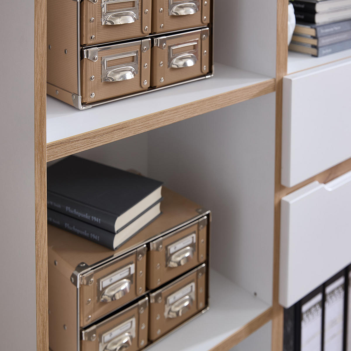 AKTENREGAL Manresa-36 - Weiß, Holzwerkstoff (45/197/38cm) - Lomado