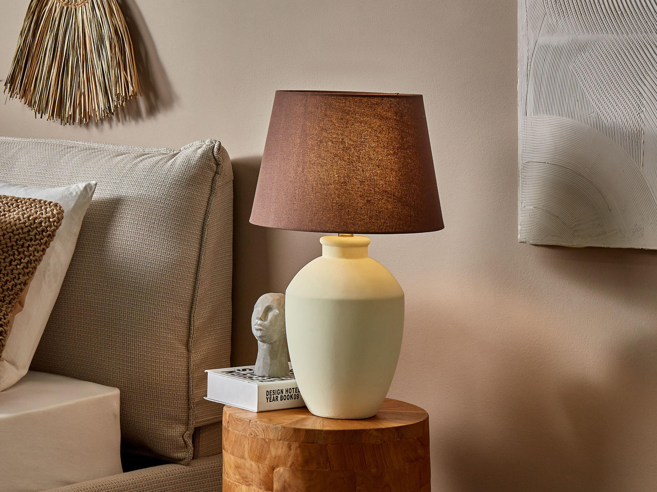 TISCHLAMPE Arcos 33/33/55 cm - Weiß, Keramik (33/33/55cm) - Beliani
