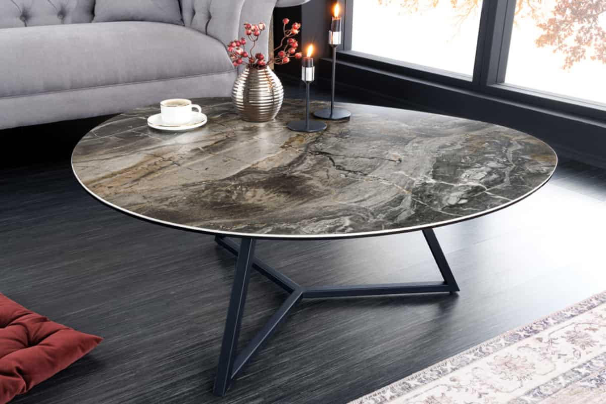 COUCHTISCH MARVELOUS Marmor rechteckig Taupe 90cm - Taupe, Glas/Keramik (75/90/40cm) - riess-ambiente