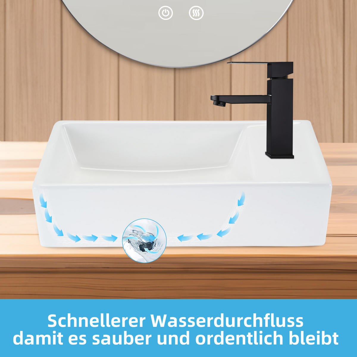 WASCHBECKEN Weiß 42/15/60 - Weiß, Keramik (42/15/60cm) - ZMH