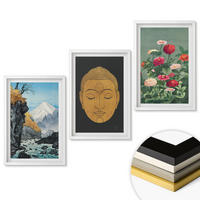WANDBILDER 3er-Set - 40x60 cm Weißer Rahmen - Japanische Natur, Japandi-Kultur - Weiß, Kunststoff (40/60cm) - ArtPrintCave