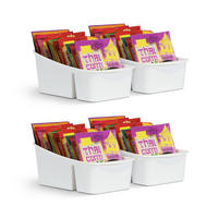 KÜCHENORGANIZER für Gewürze und Tüten Weiß 4er-Pack - Weiß, Kunststoff (15/10/25cm)
