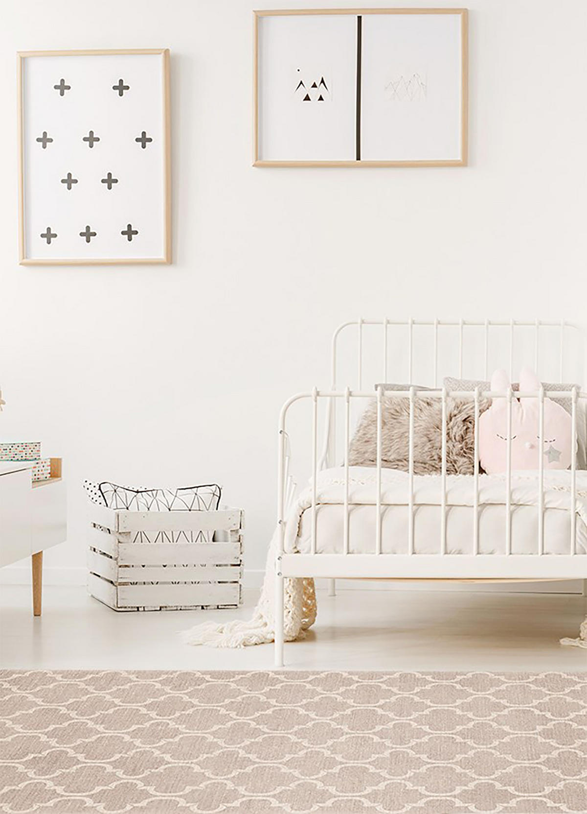 VINYL-TEPPICH 180x120 cm Beige - Beige, Kunststoff (120/1.6cm) - ArtPrintCave