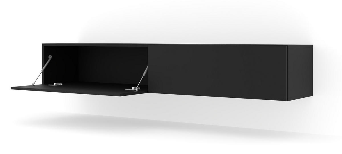 TV LOWBOARD Schwarz 180/30/40 - Schwarz, Holzwerkstoff (180/30/40cm) - RAUMHIRSCH FURNITURE