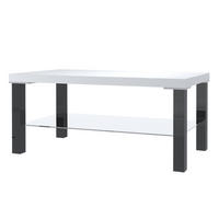WOHNZIMMERTISCH 90 x 45 cm, Schwarz / Weiß - Schwarz/Weiß, Holz (45/43.5/90cm) - B BELINI GROUP