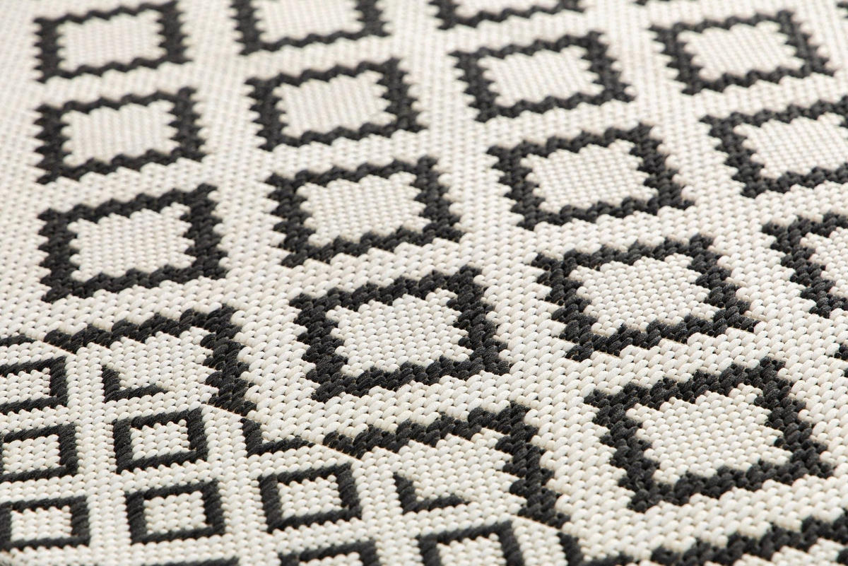 DESIGN Teppich für Innen und Außen schwarz - Schwarz, Textil (200/290cm) - AFK Living