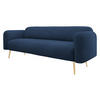 SOFA Nami 3 - Blau/Goldfarben, Holz/Textil (204/75/71cm) - MIRJAN24