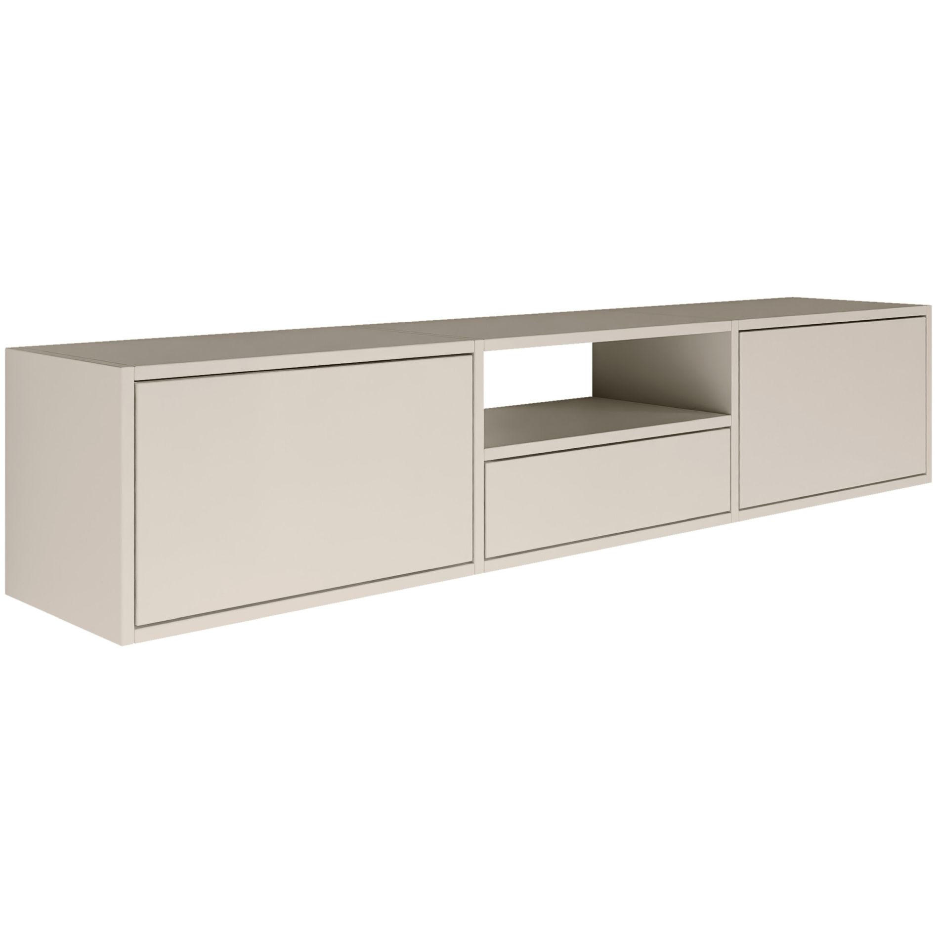 TV-LOWBOARD hängend, 3 Klappen und Ablage, Kaschmir, 150 cm - Kaschmir, Holzwerkstoff (150.1/30/30cm) - Selsey