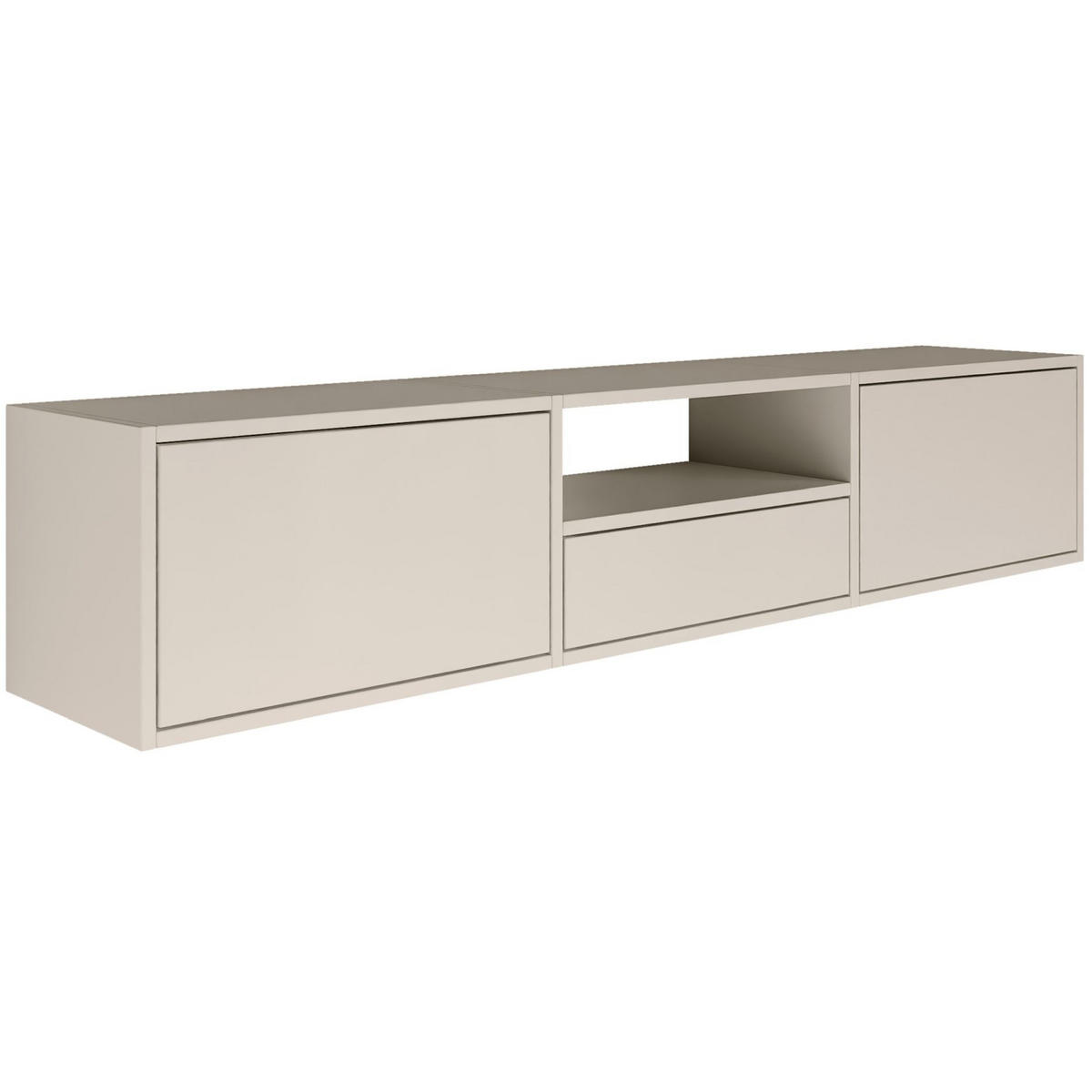 TV-LOWBOARD hängend, 3 Klappen und Ablage, Kaschmir, 150 cm - Kaschmir, Holzwerkstoff (150.1/30/30cm) - Selsey