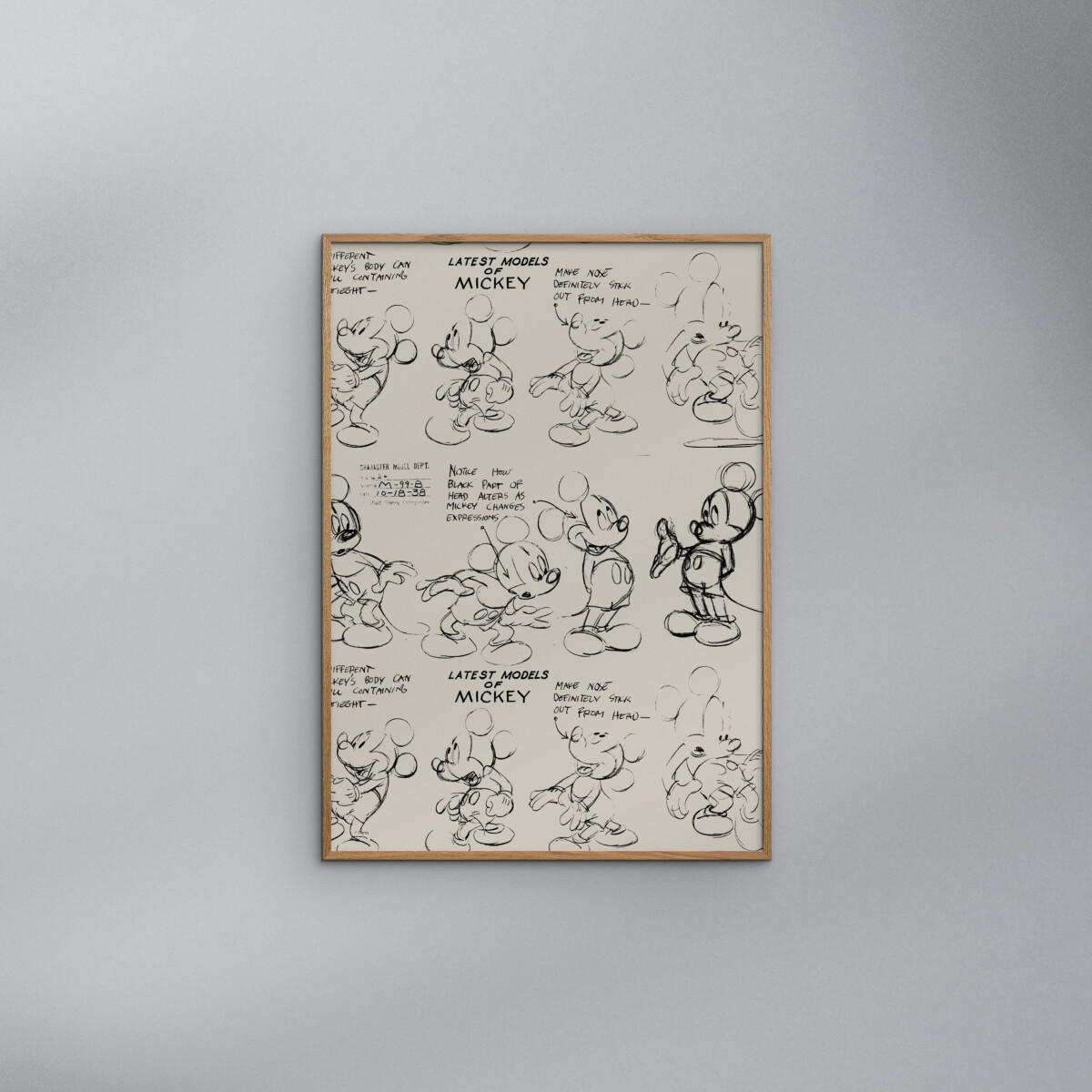 POSTER Disney - Mickey Mouse Latest Models of Mickey - Beige, Papier (30/40/0.1cm) - Poster&Frame