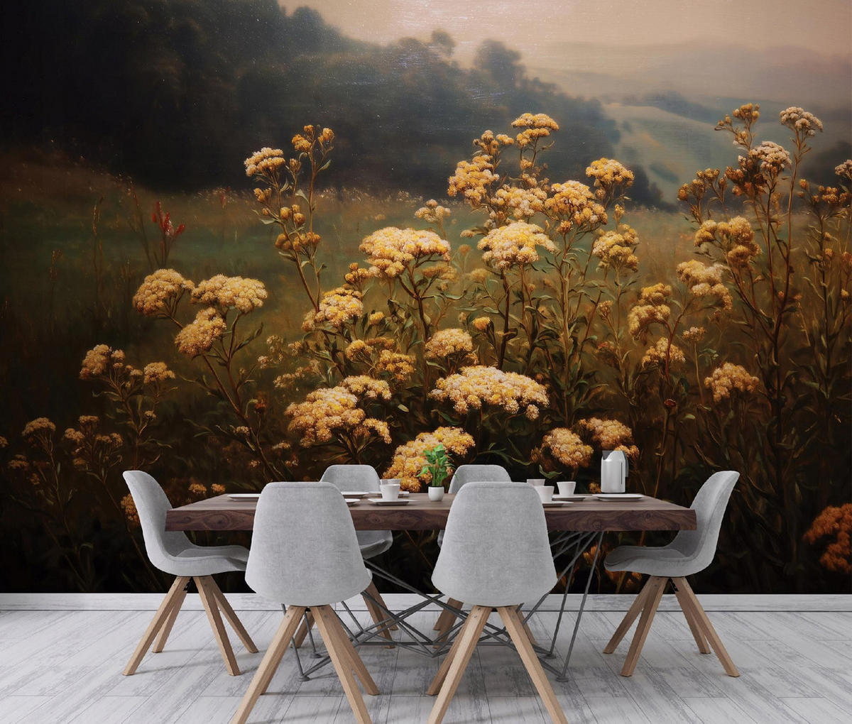 FOTOTAPETE Blumen Natur Braun 250x175 cm - Multicolor, Papier (250/175cm) - Wallarena