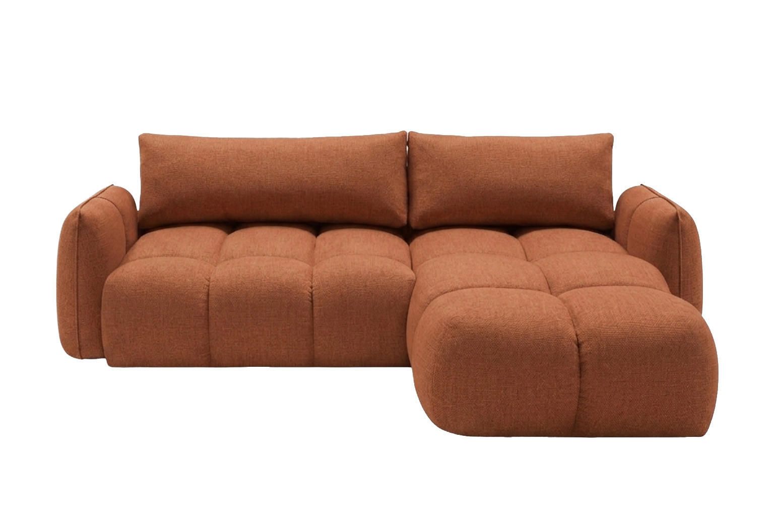 ECKSOFA L-Form Mit Schlaffunktion, Nexi, Kupfer, Rechts, BELVEDER L - Kupferfarben, Holz (250/168cm) - Kaiser Möbel