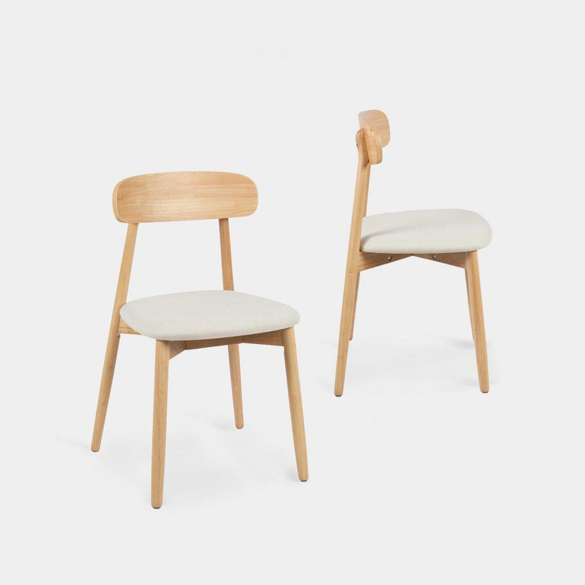 ESSZIMMERSTUHL Leyre Natürlich 46 cm x 83 cm 2er-Set - Naturfarben, Textil (46/83/55cm) - Klast Home