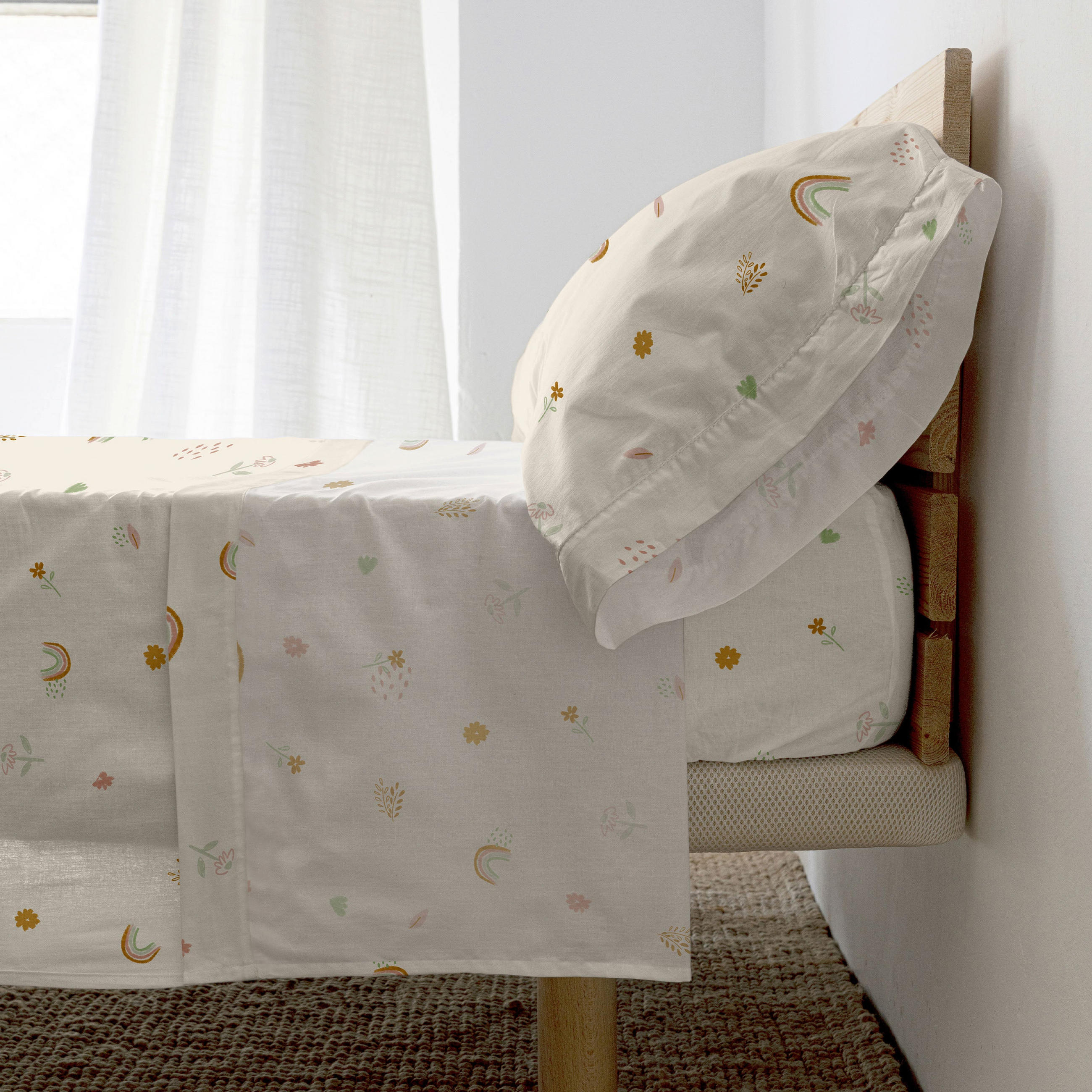 BETTWÄSCHE 2er-Set teiliges iris 180x270 cm mehrfarbig - Multicolor, Textil (180/270cm) - Happy Friday