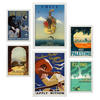 POSTER Set Mit 6 Land & Stadt Größe A3 & A4 Weißer Rahmen - Weiß, Papier (29.7/1cm) - Nacnic