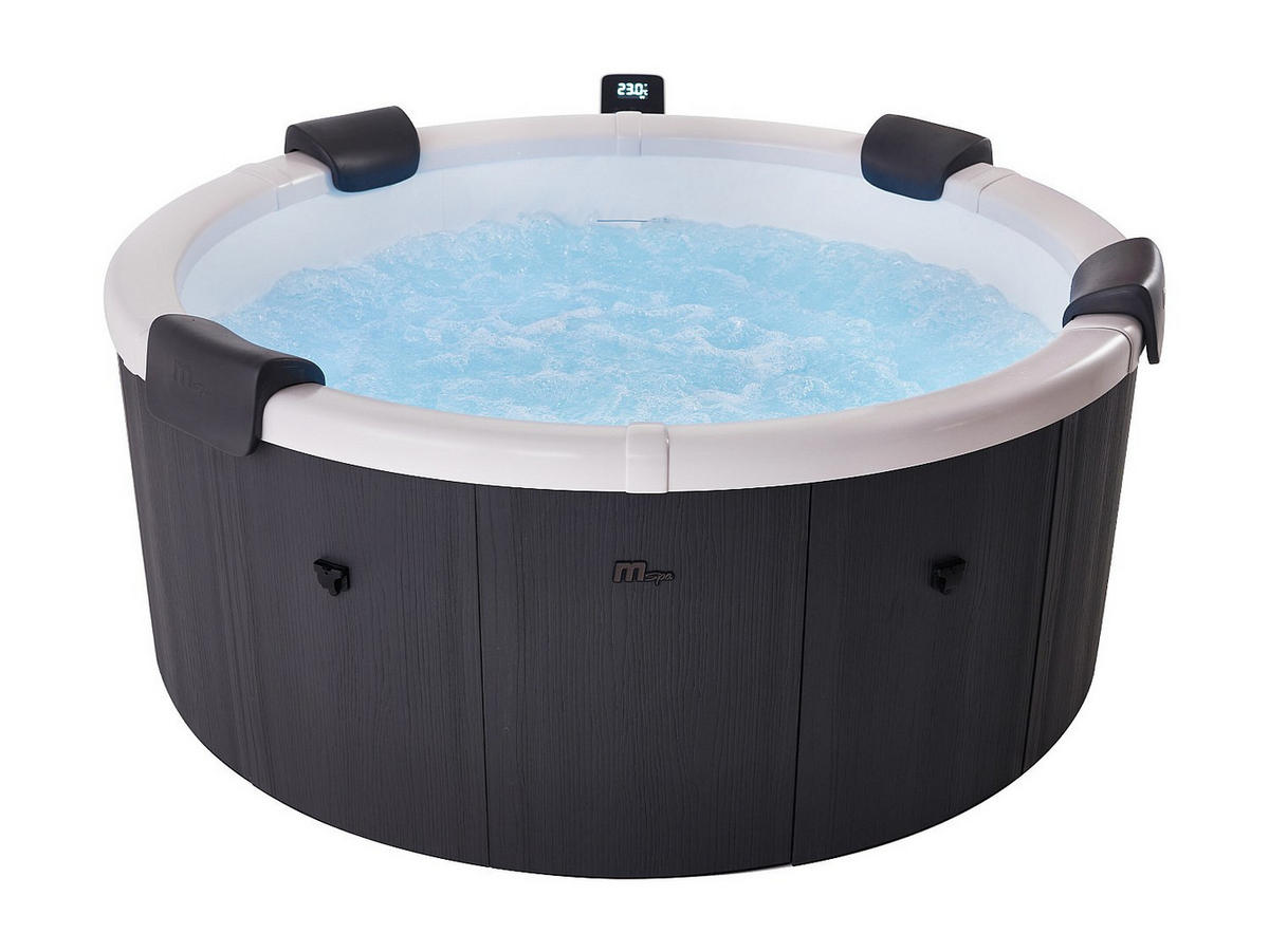 HALBFESTER Whirlpool - 6 Personen - Plastik - Anthrazitgrau - - Anthrazit, Kunststoff (182/70/160cm) - Mspa