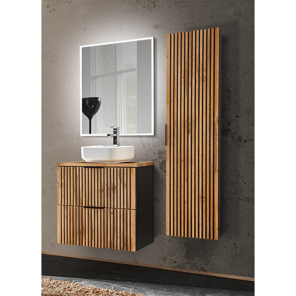 Lomado Badmöbel-Set Braun 110x200x47 cm