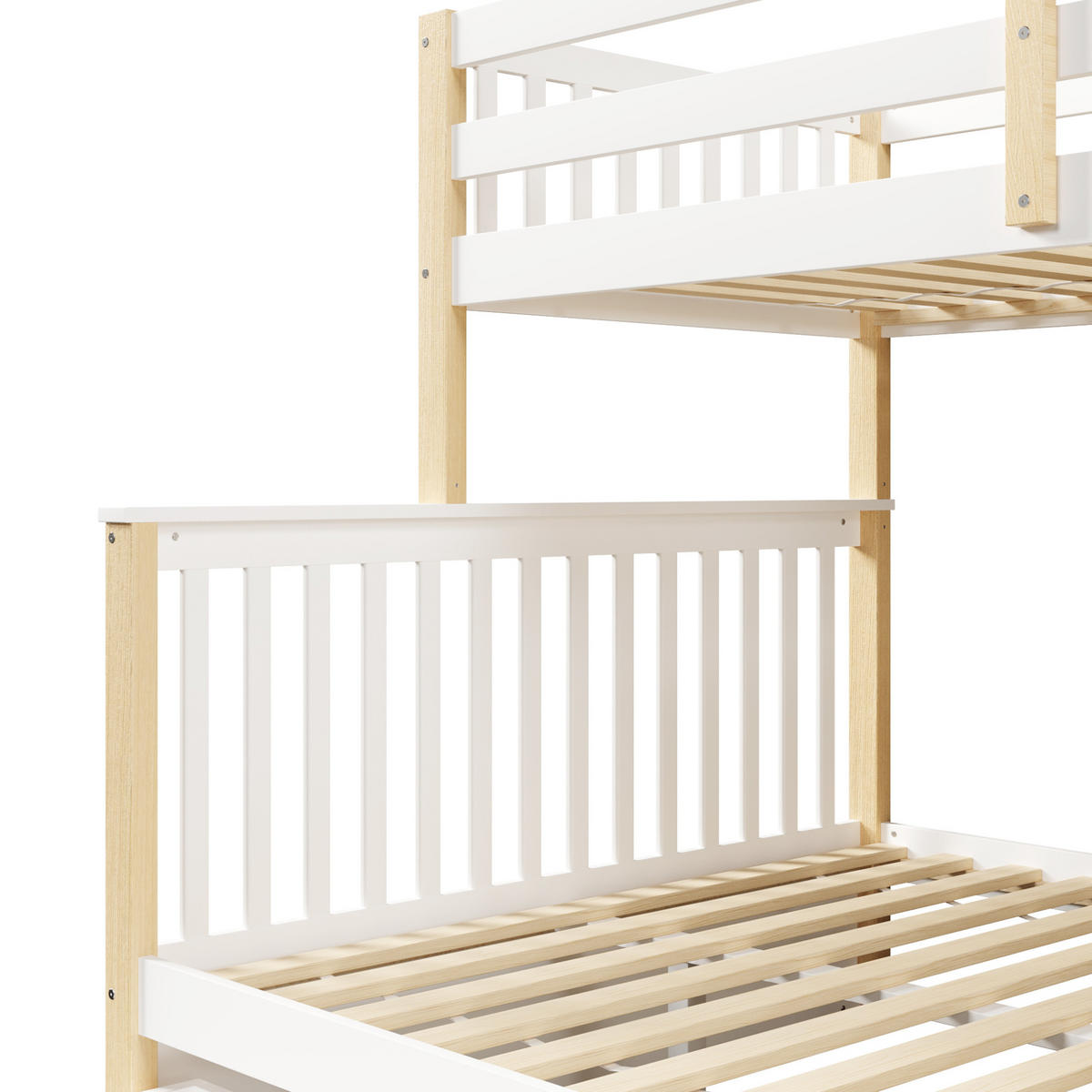 HOCHBETT 90/200-140/200 cm aus Kiefernholz mit Schubladen, Weiß - Weiß, Holz (90/200cm) - OKMYHOME