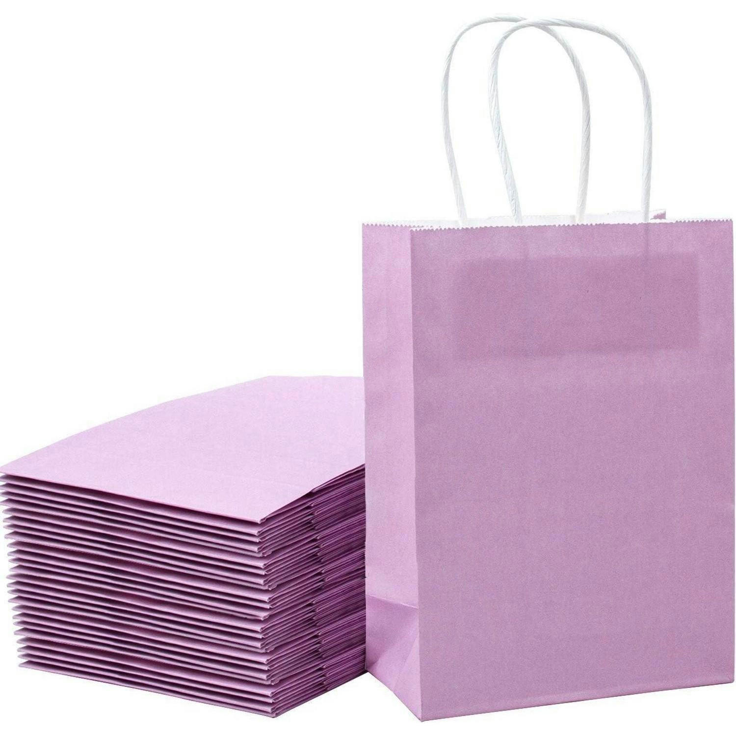 GESCHENKTÜTEN 25 Stück Set Lila 15 x 8 x 21 cm - Flieder, Papier (8/21/21cm)