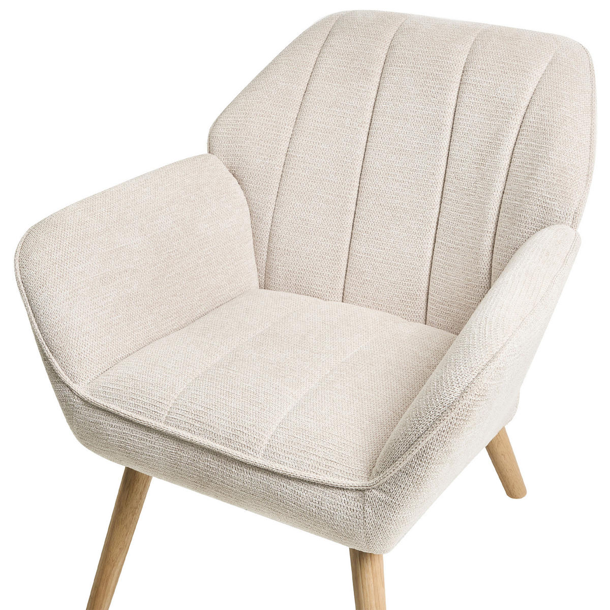 SESSEL Stoff HellbeigeTorud - Beige, Textil (79/76/72cm) - Beliani