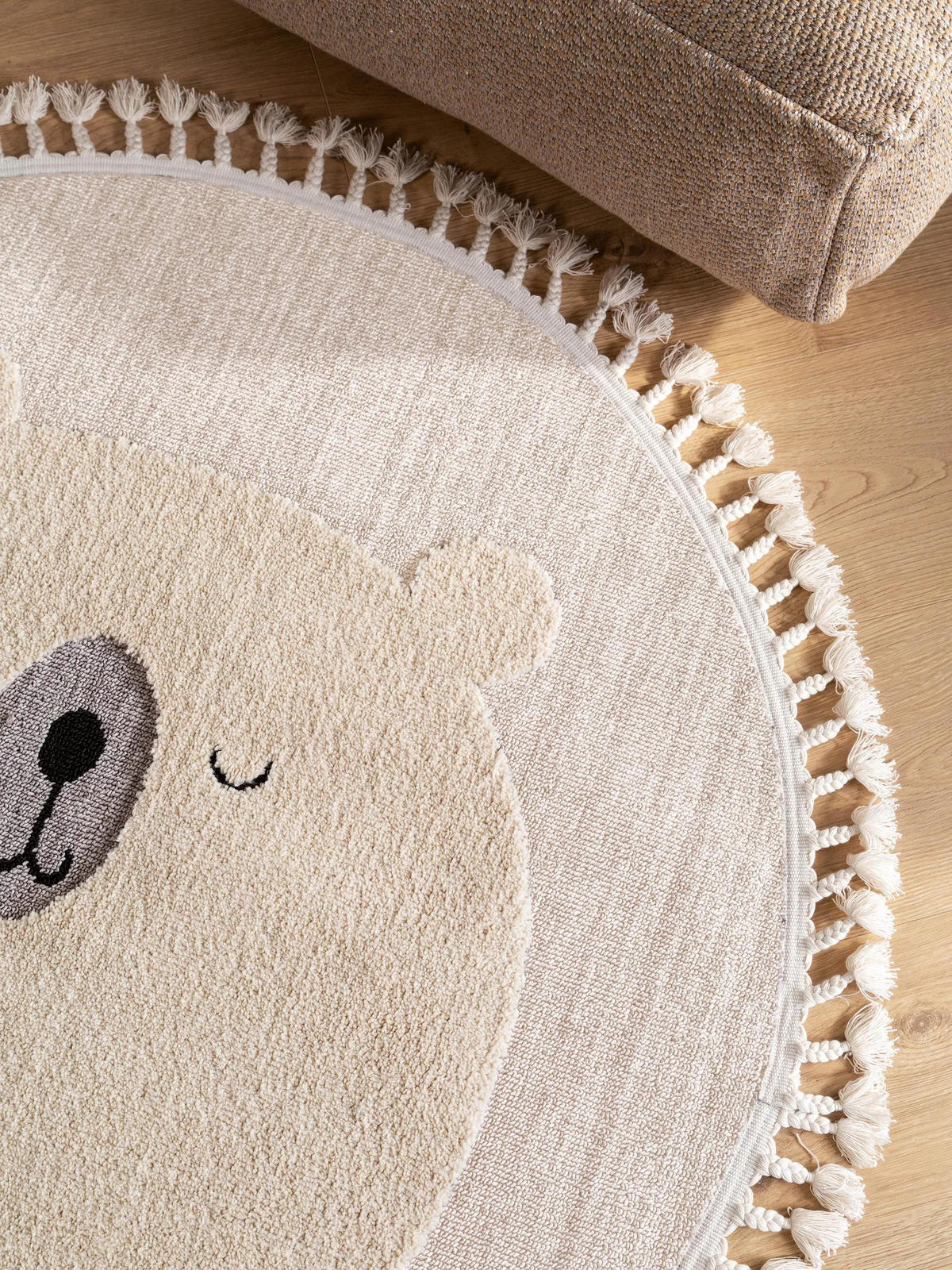 DETSKÝ koberček Momo Krémová ø 120 cm - krémová, textil/prírodné materiály (120/120cm) - Lytte