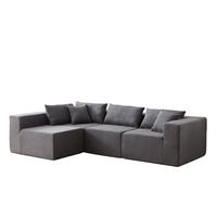 ECKSOFA 264/167/71 cm Grau Cord - Grau, Textil (264/167cm) - Oxeza