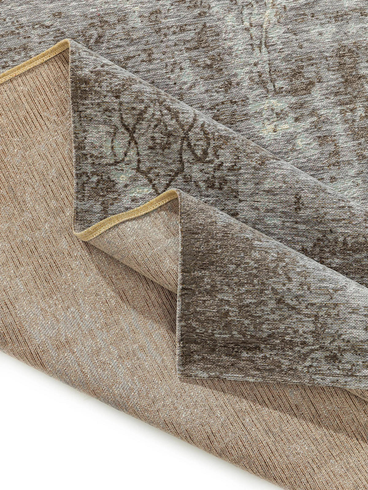 FLACHGEWEBETEPPICH Frencie Grau 80x165 cm - Grau, Textil (80/165cm) - benuta Nest