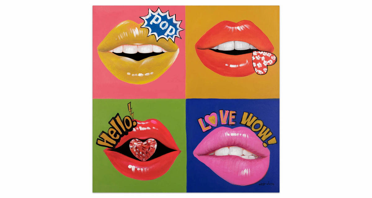 ACRYLBILD HANDGEMALT 80/80 cm - Multicolor, Holz/Textil (80/80cm) - KUNSTLOFT