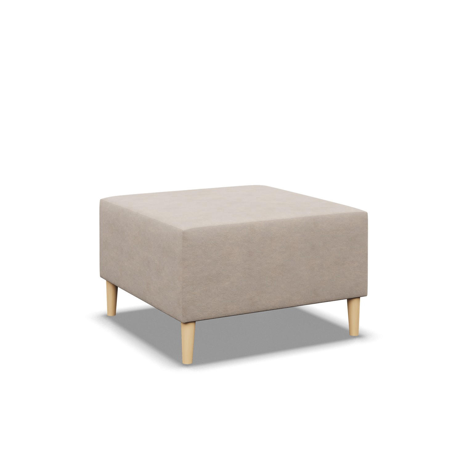 SITZPOUF 70 X 70 BLANK, Beige - Beige, Textil (71/40/71cm)